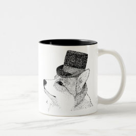 Top hat Corgi Två-Tonad Mugg