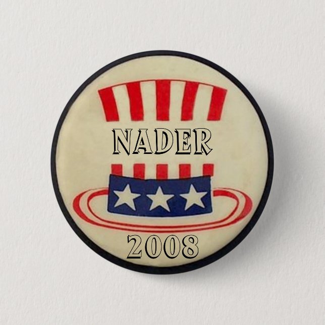 Top hat för Nader Uncle Sam knäppas Knapp (Framsida)