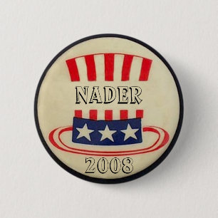 Top hat för Nader Uncle Sam knäppas Knapp