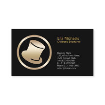 Top hat Icon Children's Entertainer Affärskort