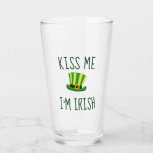 Top hat Kiss Me Im Irish Glaskopp