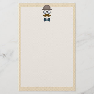 Top hat, kräftdjur, glasögon och blåsor brevpapper