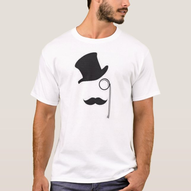 Top hat-, monocle- och MoustacheT-tröja Tröja (Framsida)