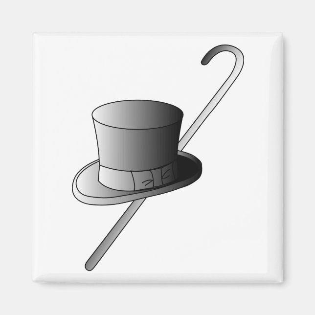 Top hat och Käpp Magnet (Framsidan)