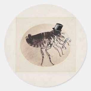Top hat- och käpploppa runt klistermärke