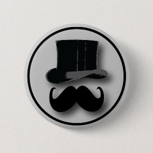 Top hat och mustaschen knäppas knapp