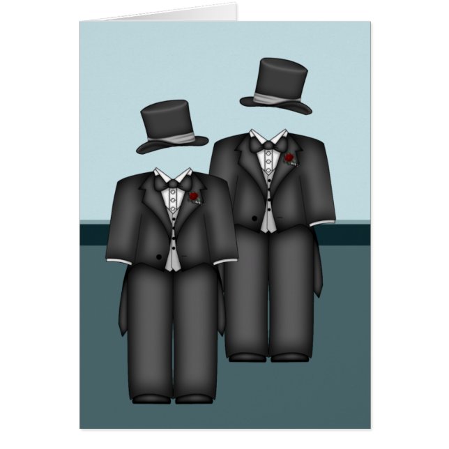 Top hat och Svan Hälsningskort (Framsidan)