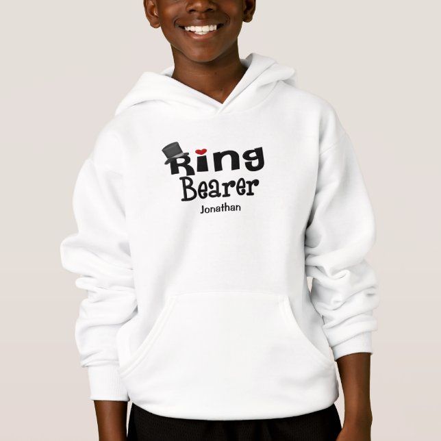 Top hat Ring Bearer Tee Shirt (Framsida)