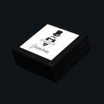 Top hat Tuxedo Groomsman Minnesask<br><div class="desc">Top hat Tuxedo Groomsman presentlåda. Skapa perfekt bröllop eller bachelor Party-presenten. Anpassa designen ytterligare genom att markera länken "anpassa ytterligare".</div>
