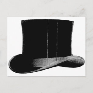 top hat vykort