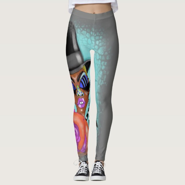 TOP HATdamasker Leggings (Framsida)