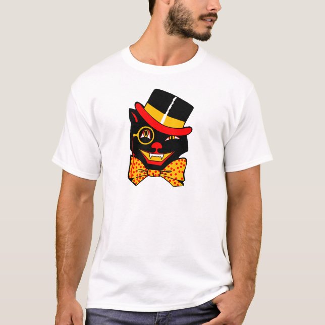 Top hatkatt tee shirt (Framsida)