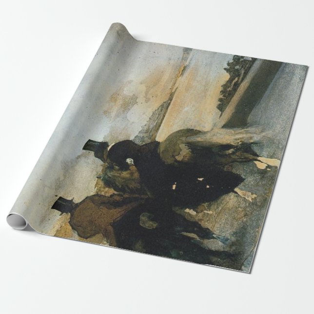 Top hatryttareDecoupage affisch Presentpapper (Utrullad)