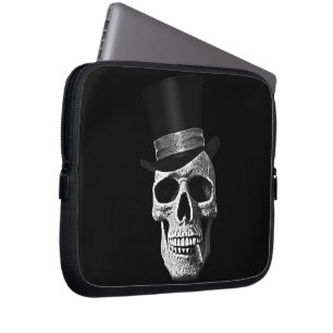 Top hatskalle laptop sleeve