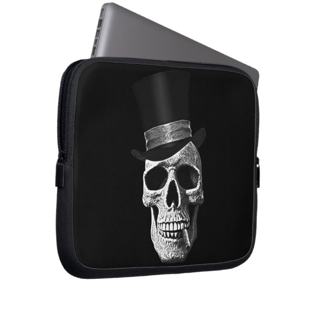 Top hatskalle laptop sleeve (Framsidan Höger)