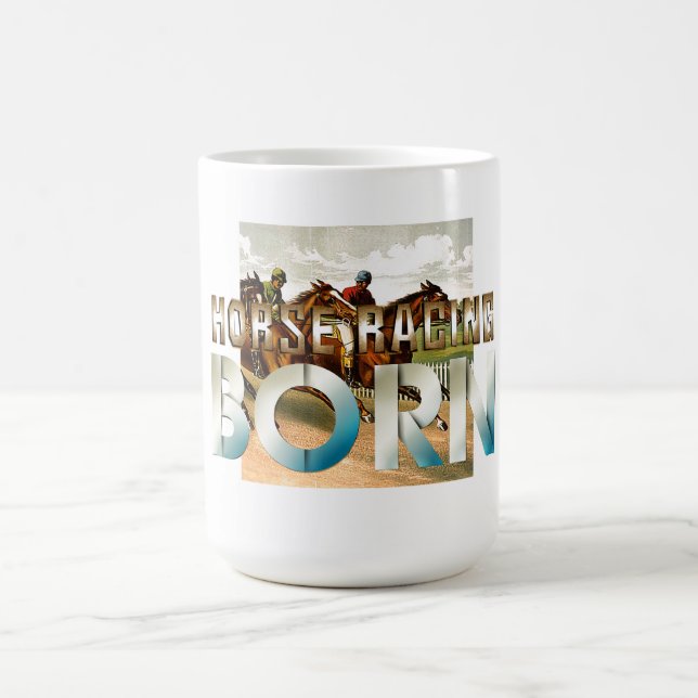 TOP Horse Racing Born Mug Kaffemugg (Center)