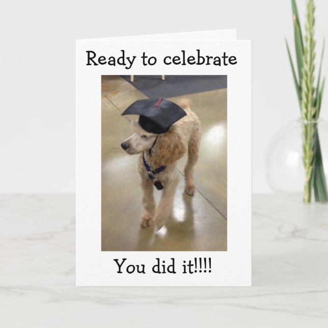 TOP HUND-DU GRADUATERADE! REDO TILL CELEBRAT KORT (Framsida)