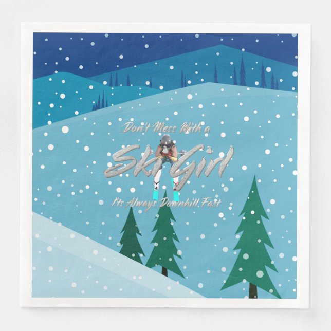 TOP  inte med Ski Girl Pappersservett (Framsida)