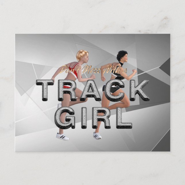 TOP  inte med Track Girl Vykort (Framsida)