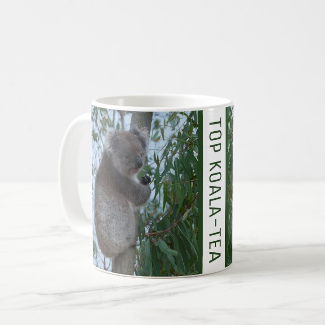 Top Koala-Tea Quality Funny Australien Kaffemugg (Framsida vänster)