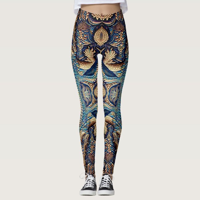 Top Krokodil Lederoptik  Leggings (Framsida)