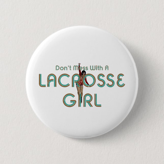 TOP Lacrosse Girl DMW Buttons Knapp (Framsida)