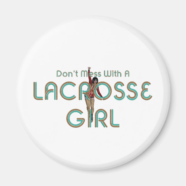 TOP Lacrosse Girl DMW Magnets Magnet (Framsidan)