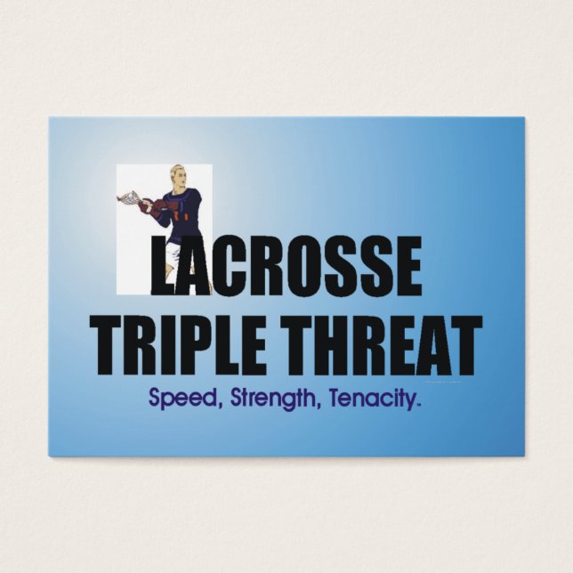 TOP Lacrosse Triple Threat Visitkort (Framsidan)