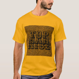 TOP MAN NICE-BLACK-BROWN GULD-T-Shirt T Shirt