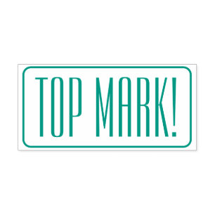 "TOP MARK!" Skollärare Rubber Frimärke Självfärgande Stämpel