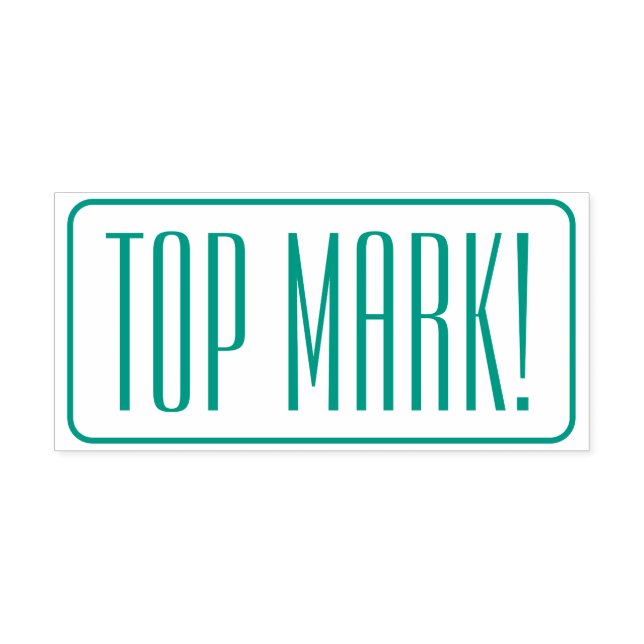 "TOP MARK!" Skollärare Rubber Frimärke Självfärgande Stämpel (Design)
