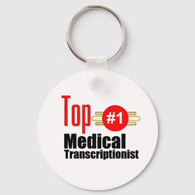 Top Medical Transcriptionist Nyckelring (Framsida)