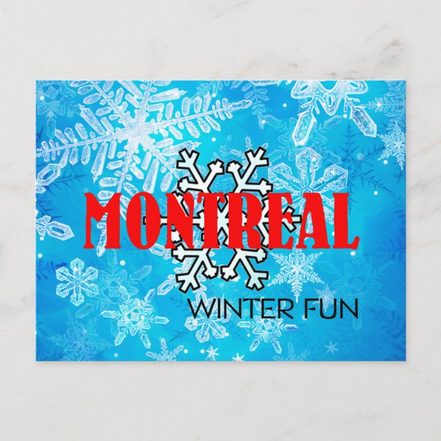 TOP Montreal Winter-Roligt Vykort (Framsida)