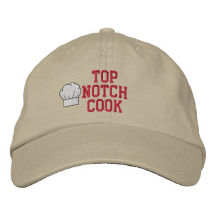 Top Notch Cook Embroized Hat Broderad Keps