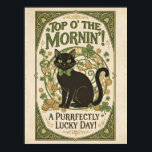 Top O' The Mornin'! St. Patrick's Day Poster<br><div class="desc">Today is a purrrrfectly good day to bring luck into your house with this gorgeous poster featuring traditional Irish greeting! This is an AI image generated by me. Find more products with this image as well as other Irish inspired artworks in my St. Patrick's Day collection here in BoogieSpirit: https://www.zazzle.com/collections/st_patricks_boogie_lucky_day-119435747997850747...</div>