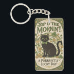 Top O' The Morning St. Patrick's Day Key Chain<br><div class="desc">Carry your keys in luck with this gorgeous key chain featuring a traditional Irish greeting!  This is an AI image generated by me.  Find more products with this image as well as other Irish inspired artworks in my St. Patrick's Day collection here in BoogieSpirit:  https://www.zazzle.com/collections/st_patricks_boogie_lucky_day-119435747997850747</div>