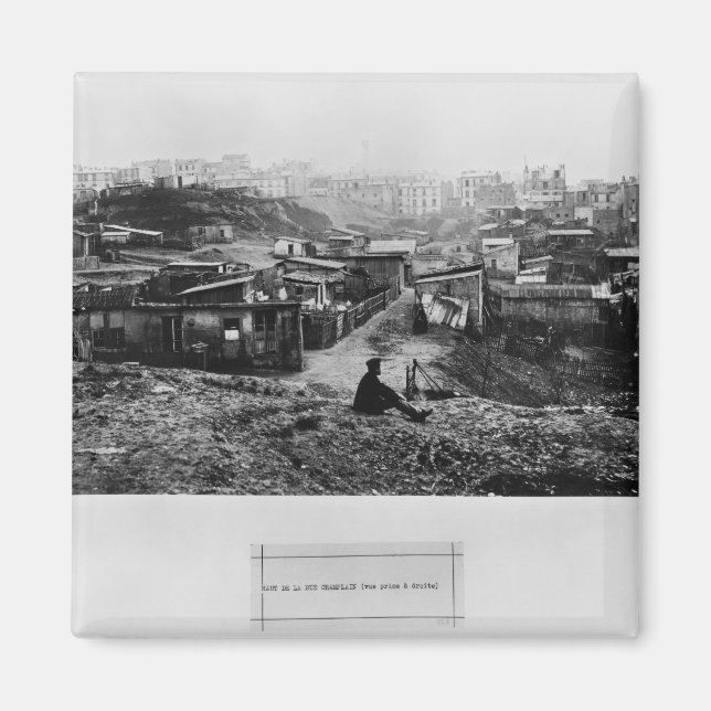 Top of Rue Chamblank Paris, 1858-78 Magnet (Framsidan)