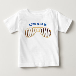 Top One Aviator Glasses First Birthday Shirt T