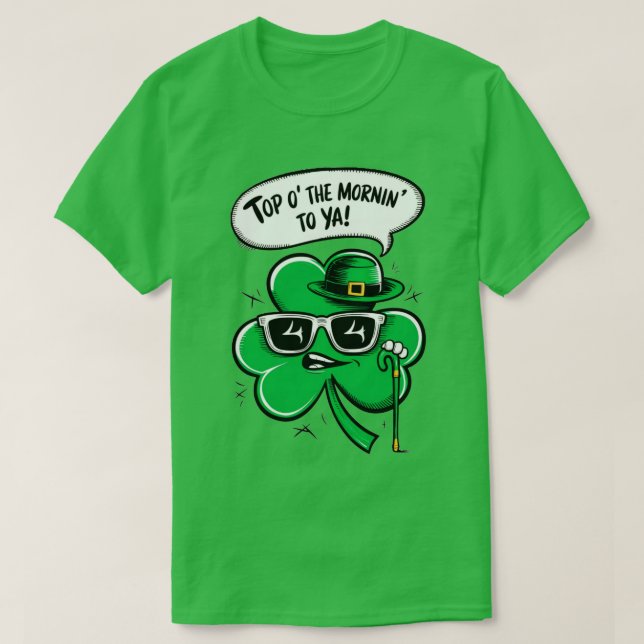 Top O's Mornin's Shamrock T Shirt (Design framsida)