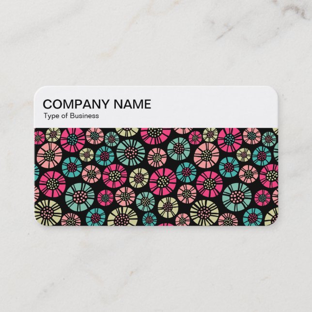 Top Panel - Abstrakt Flowers 031023 Visitkort (Framsida)