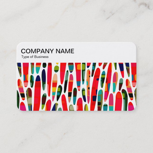 Top Panel - Collaged Färg Stänk 150222 Visitkort (Framsida)