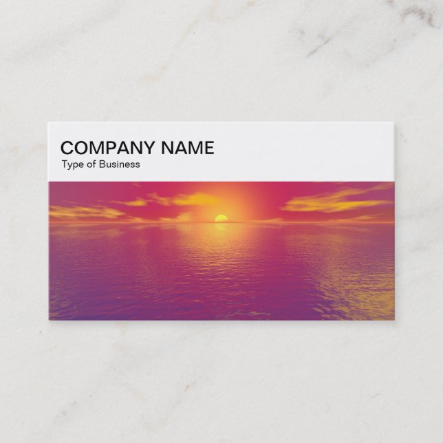Top Panel - Sunrise/Sunset Business Card Visitkort (Framsida)