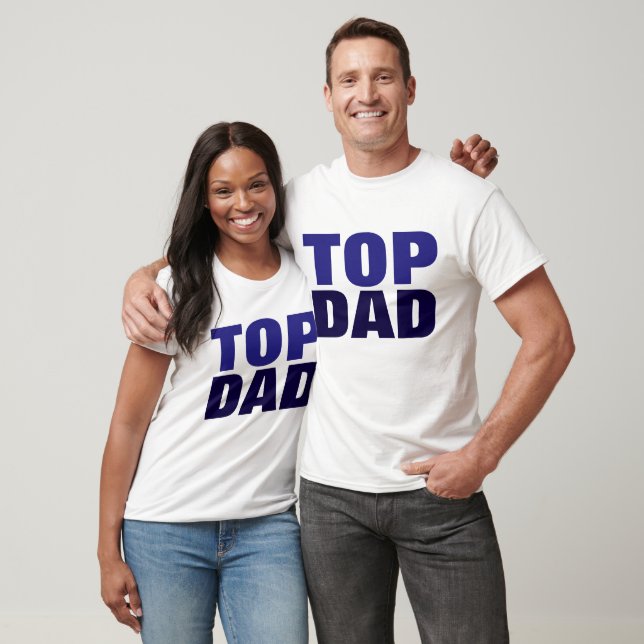 Top Pappa Fars dag Blue White T-Shirt (Unisex)