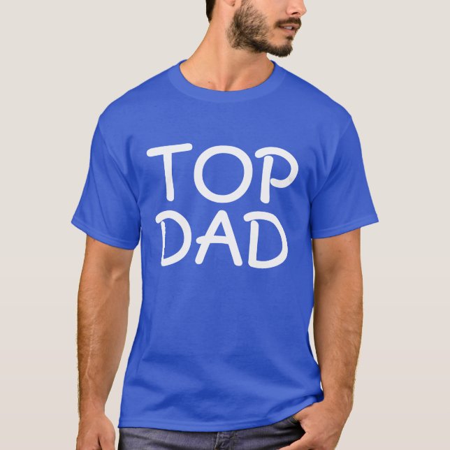 Top Pappa Fars dag T-Shirt - Royal Blue Tees (Framsida)