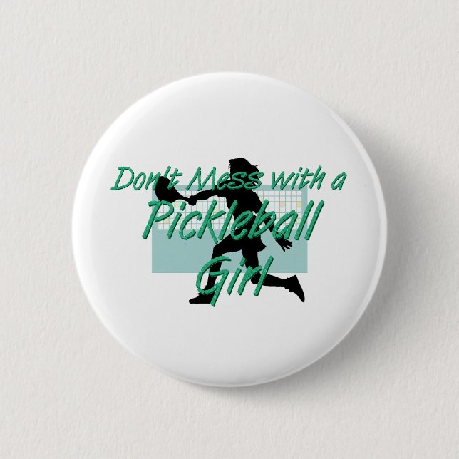 TOP Pickleball Girl DMW Buttons Knapp (Framsida)