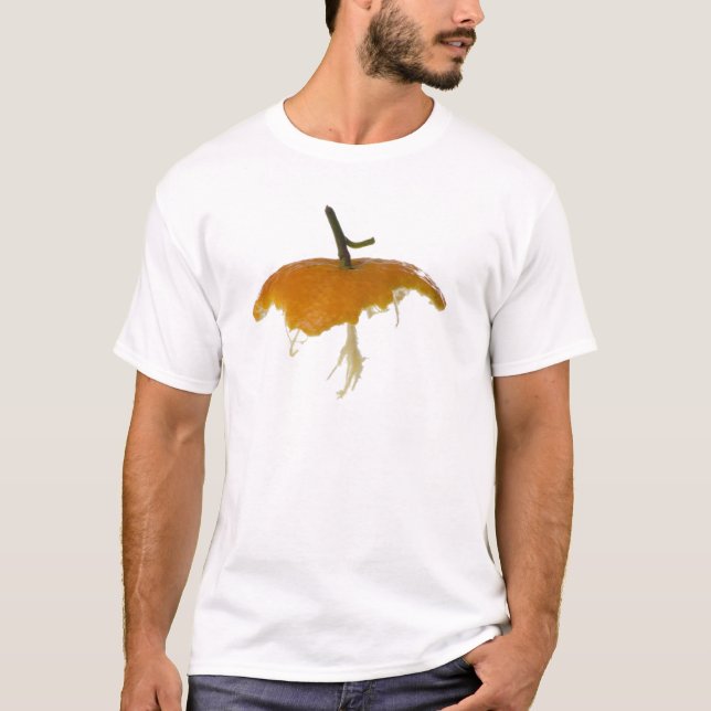 Top portionr av en mandarinorange t-shirt (Framsida)