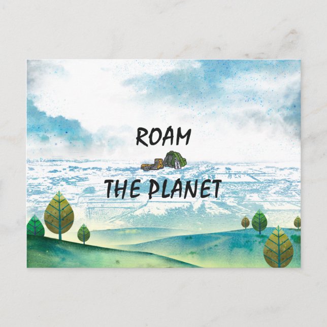 TOP Roam the Planet Vykort (Framsida)
