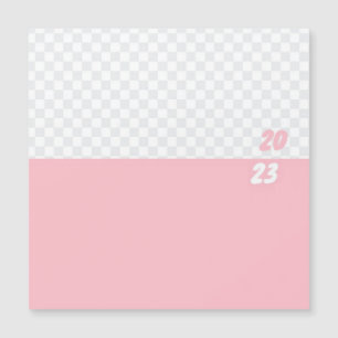 top rosa 2023 Small Calendar för en sida, vit