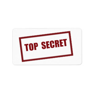 TOP SECRET Avery-etikett Adressetikett