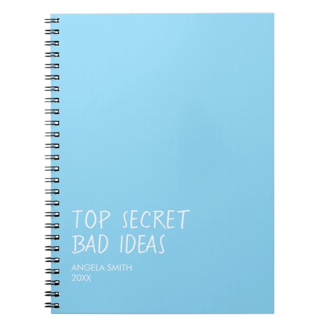 Top Secret Bad Ideas Notebook – Funny Dark Humor  Anteckningsbok (Framsidan)